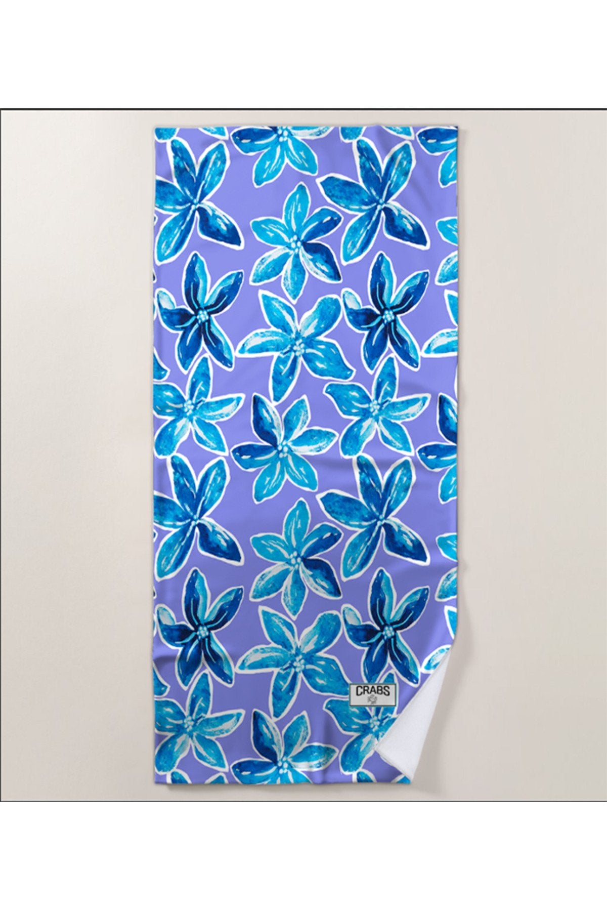 Crabs Dijital Basklı Özel Çantalı Plaj Havlusu 95x175 cm CRBS0082