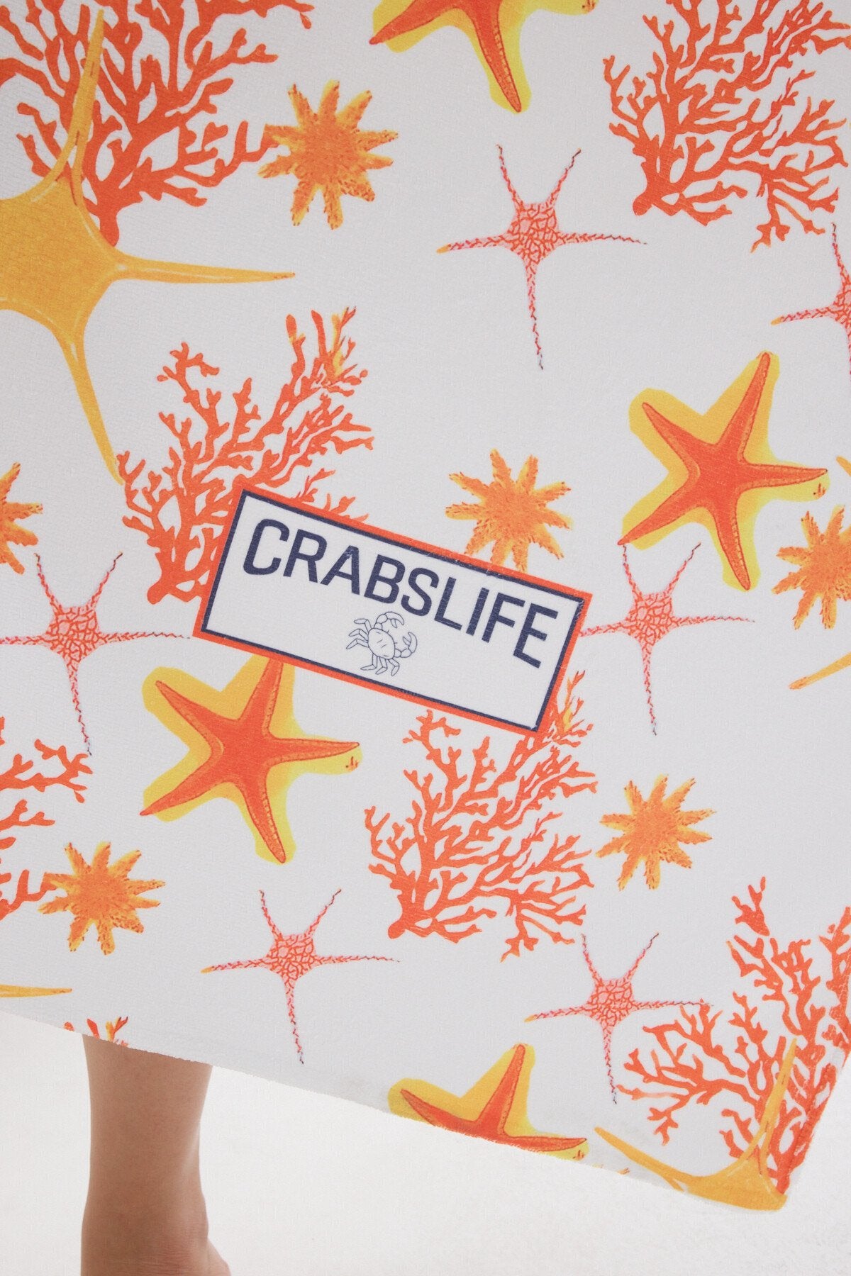 Crabs Dijital Basklı Özel Çantalı Plaj Havlusu 95x175 cm CRBS0085