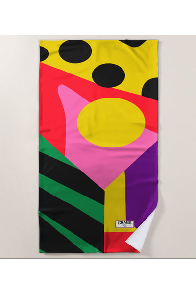 Crabs Dijital Basklı Özel Çantalı Plaj Havlusu 95x175 cm CRBS0053