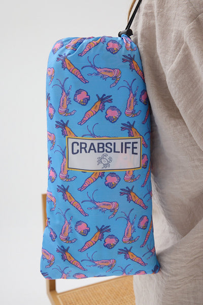 Crabs Dijital Basklı Özel Çantalı Plaj Havlusu 95x175 cm CRBS0061