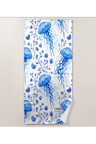 Crabs Dijital Basklı Özel Çantalı Plaj Havlusu 95x175 cm CRBS0058